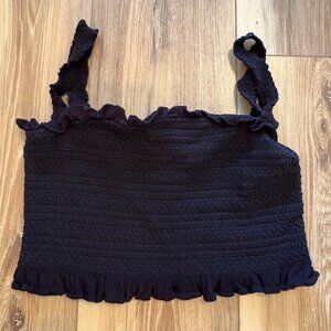 Big Water Blue Sky black crop top size Medium